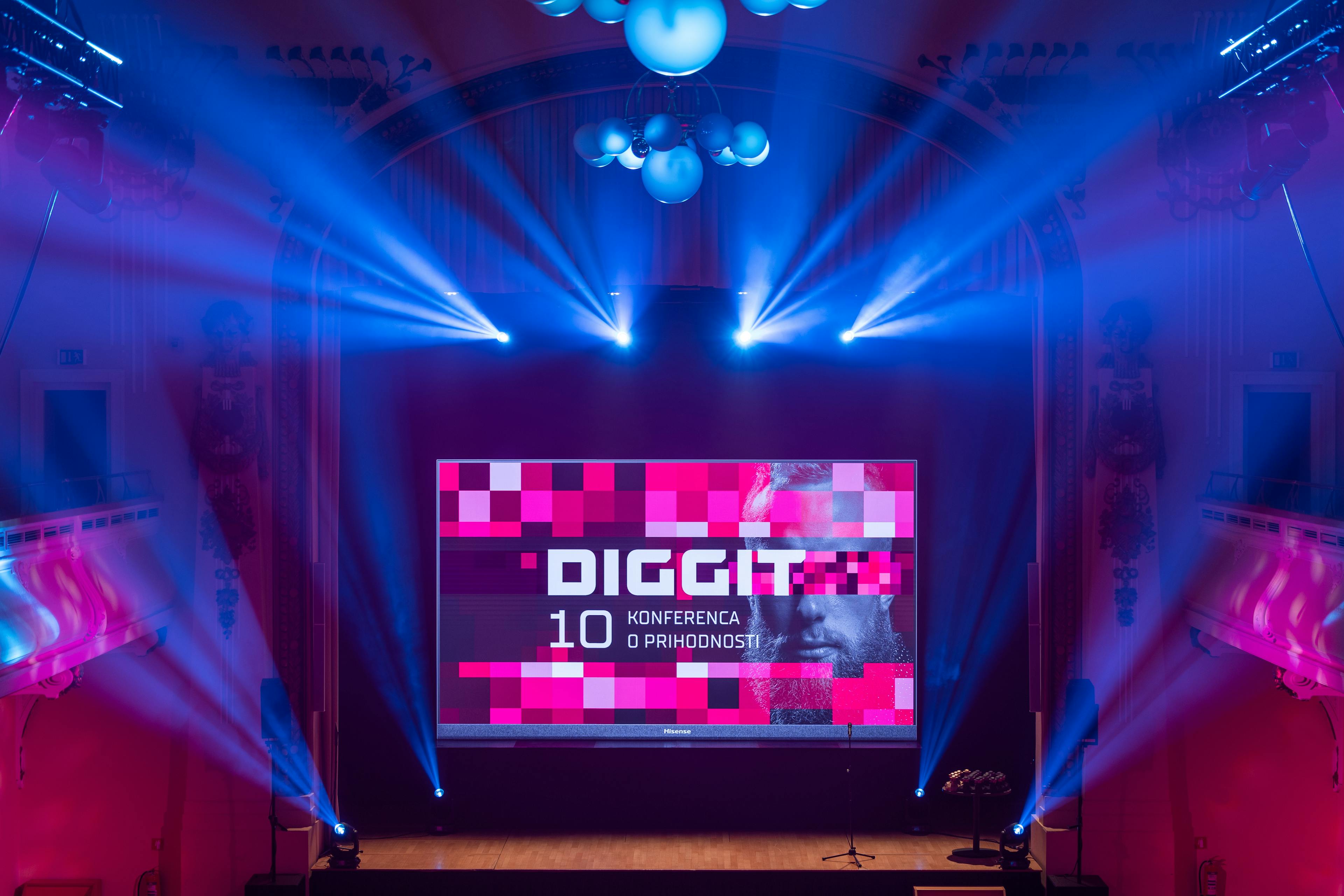 Organizacija 10. konference digitalnih trendov Diggit v Grand hotelu Union. Organizacija prireditev Paideia Events.