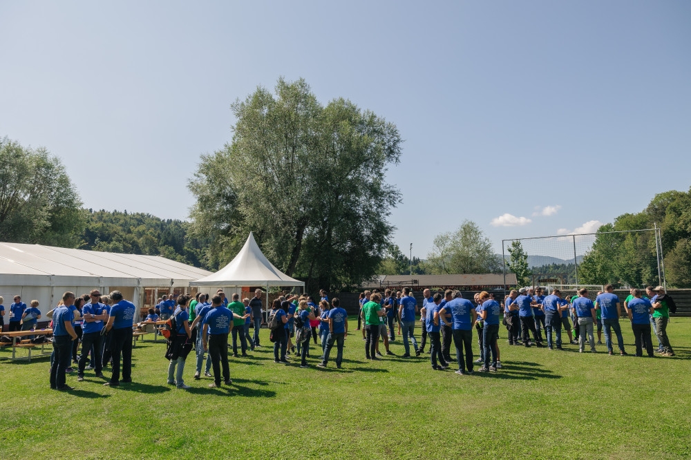 Organizacija 20. obletnice HSE, Holding Slovenske elektrarne, na Zbiljskem jezeru. Organizacija prireditev Paideia events.
