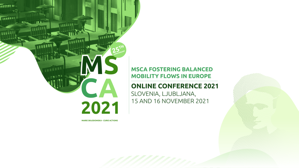 Celostno grafično oblikovanje za konferenco MSCA. Organizacija dogodka Paideia Events.