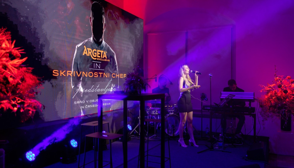 Ekskluzivni dogodek za promocijo novega okusa Argete na Ljubljanskem gradu. Event agencija Paideia Events.