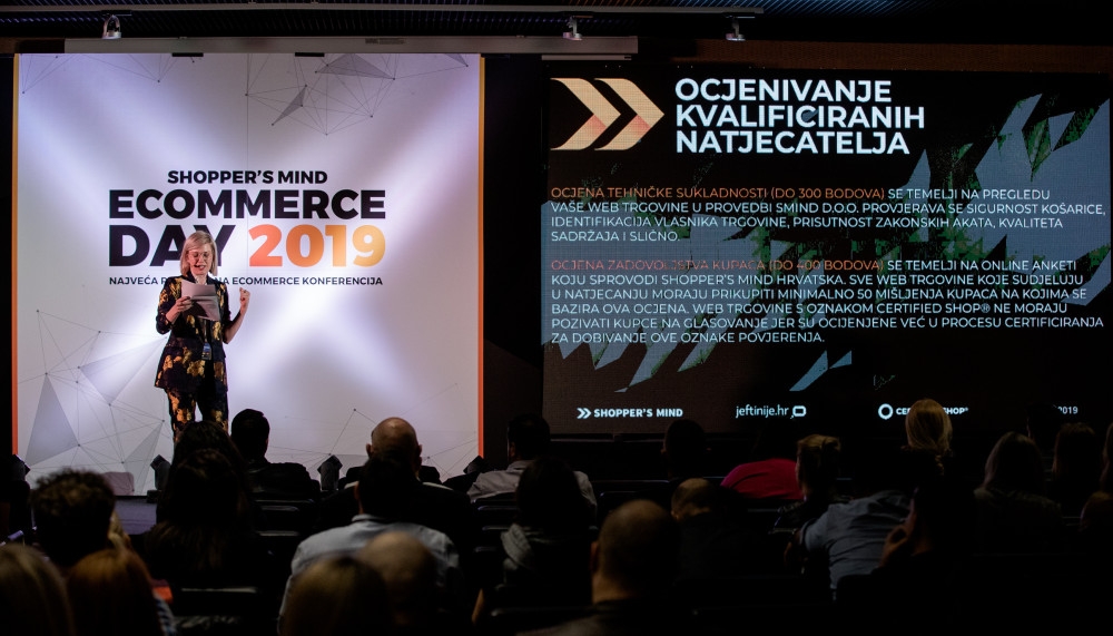 Organizacija Ecommerce Day 2019 v Kraš Auditoriumu v Zagrebu. Organizacija dogodka Paideia Events.